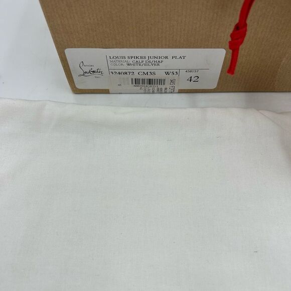 Men's Christian Louboutin, Louis Jr spikes sneakers size 42 made in Italy - Picture 9 of 15